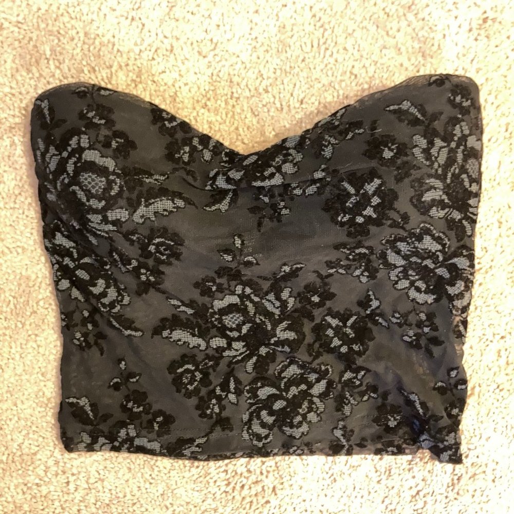 Express black lace bra top